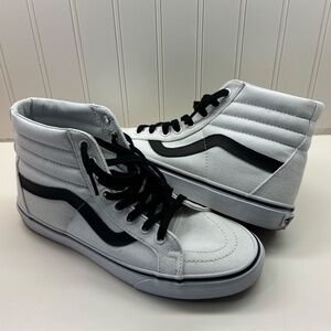 MENS VANS SK8-HI REISSUE SIZE 9 TRUE WHITE BLACK